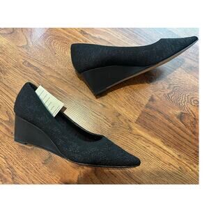 Sanctuary Women's Perky Fabric Wedge Pump Black 8.5 NWT
